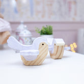 Enfeite De Prateleira Kit Passarinhos Lilás ( 2Pçs)